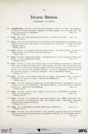 Diverse Bibelots („Snuffbottles“ und anderes) (Nr. 832-912)