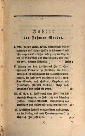 Johann Bernoulli's Sammlung kurzer Reisebeschreibungen und anderer zur Erweiterung der Länder- und Menschenkenntniß dienender Nachrichten. 10