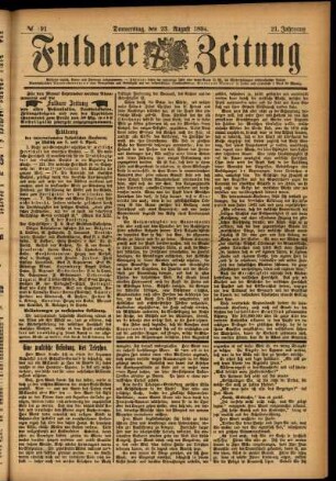 Ausgabe vom Donnerstag, den 23. August 1894.