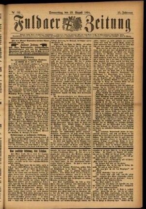 Ausgabe vom Donnerstag, den 23. August 1894.