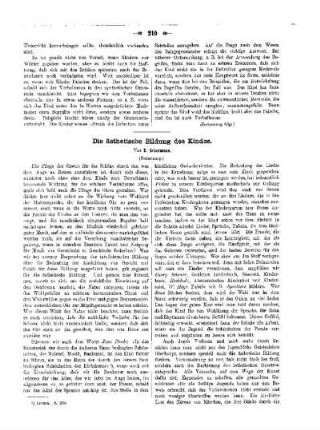 Die ästhetische Bildung des Kindes : (Fortsetzung)