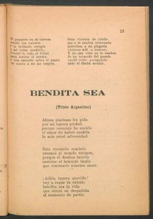 Bendita sea : (Triste Argentino)
