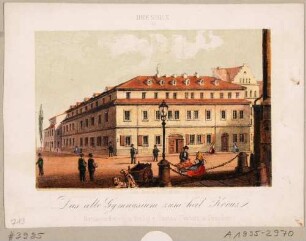 Die alte Kreuzschule in Dresden südlich der Kreuzkirche an der Ecke zur Schulgasse