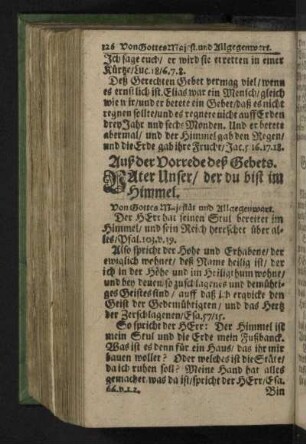 Auß der Vorrede deß Gebets.
