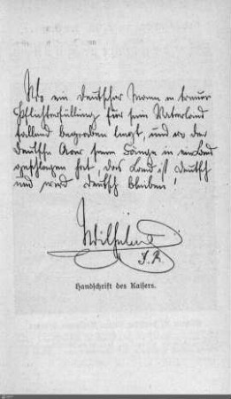 Handschrift des Kaisers