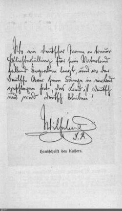 Handschrift des Kaisers
