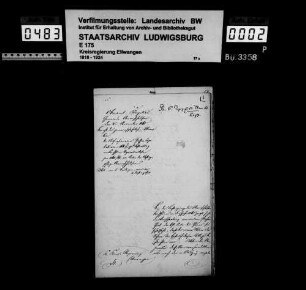 Schuldenwesen der Stiftungspflege bzw. Pfarrgemeinde Amrichshausen
