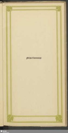 Miscellaneous
