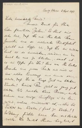 Brief an Karl Klindworth : 02.09.1893