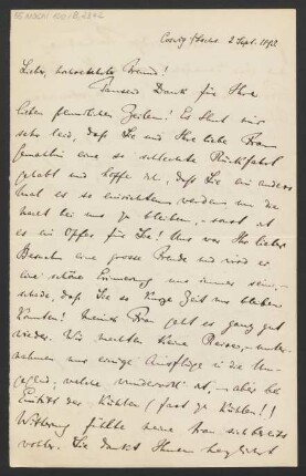 Brief an Karl Klindworth : 02.09.1893