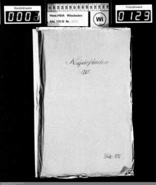 Weihnachts- und Neujahrsschreiben 1715/1716