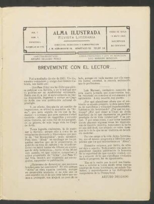 volumen 1, número 1 (15 mayo 1923)