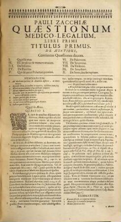 Pauli Zacchiae Romani, Totius Status Ecclesiastici Proto-Medici Generalis Quaestionum Medico-Legalium Tomi Tres, 1