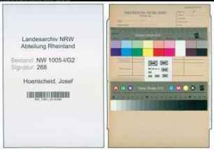 Entnazifizierung Josef Hoenscheid , geb. 17.10.1901 (Polizeibeamter)