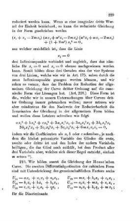 Die kanonische Form ihrer Gleichung und die allgemeine Gleichung.
