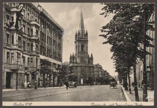 Ansichtskarte Blick in die Lindenstraße mit Jerusalemer Kirche
