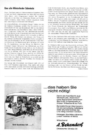 Eine alte Winterhuder Schmiede
