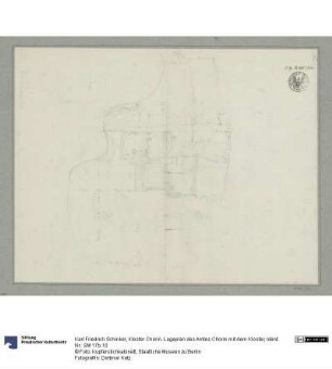 Kloster Chorin. Lageplan des Amtes Chorin mit dem Kloster
