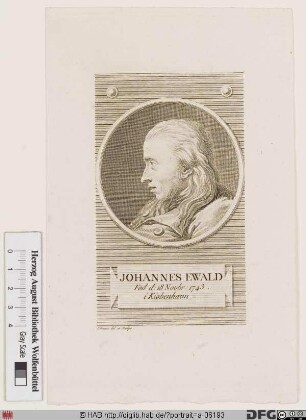 Bildnis Johannes Ewald (Evald)