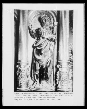 Hochaltar, Obergeschoss, Detail: Heiliger Paulus