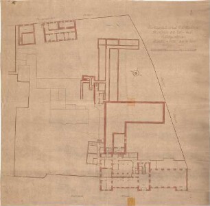 Fischer, Theodor; Bad Kissingen; Kurhaus-Hotel - Grundriss Keller u. EG