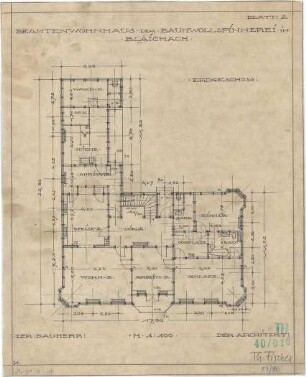 Fischer, Theodor; Blaichach; Haus Gradner - Grundriss EG