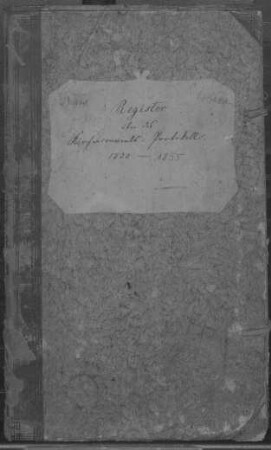 Kirchenkonventsprotokolle: Personen- und Sachindex
