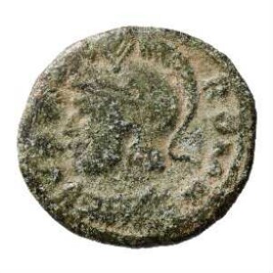 Münze, Follis, Aes 4, 330 - 331 n. Chr.