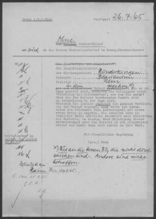 Munderkingen: Inspektionsbericht 1964