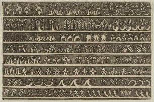 Fries mit Einzelornamenten, Blatt aus der Folge "Zierhat boichilgen. Zusamen gedragen Durch Johann Halueren Goltschmidgesel"