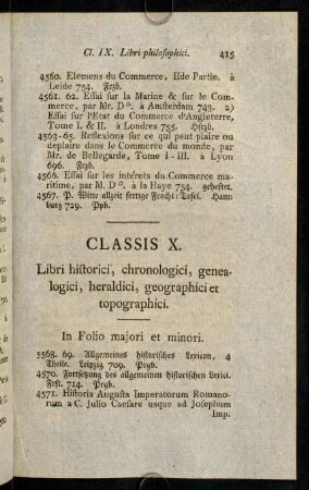 415-611, Classis X.
