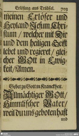 Gebet zu Gott in Krankheit