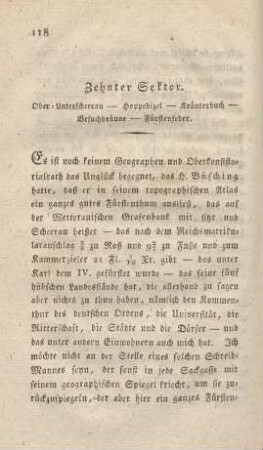Zehnter Sektor. Ober-Unterscheerau — Hoppedizel — Kräulerbuch — Besuchbräune — Fürstenfeder