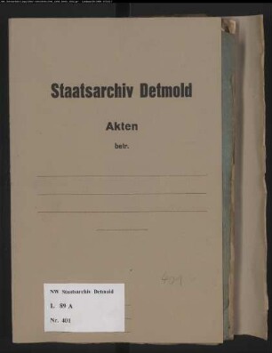 Gesuche, Rescripte, Bescheide [resoluta], Amt Schötmar, Band 1
