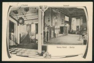 Savoy-Hotel, Berlin-Mitte: Vestibül und Lesesaal