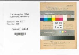 Entnazifizierung Herbert Krueger , geb. 23.09.1910 (Polizist)