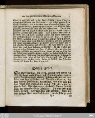 Schluß-Gebet.