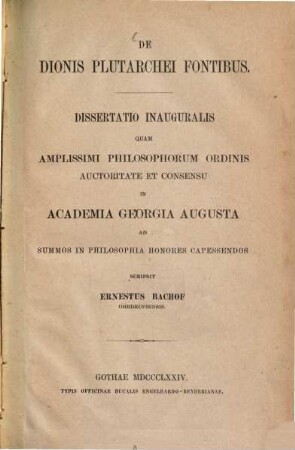 De Dionis Plutarchei fontibus