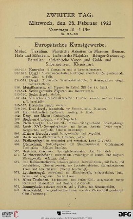 Europäisches Kunstgewerbe (Nr. 502-793)