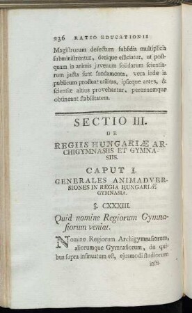 Sectio III. De Regiis Hungariæ Archigymnasiis Et Gymnasiis