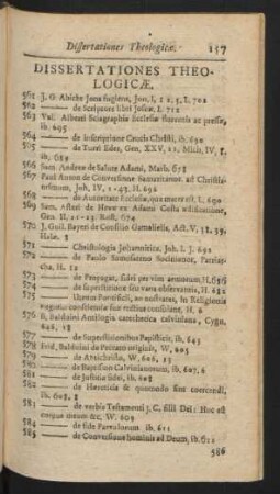 Dissertationes Theologicae.