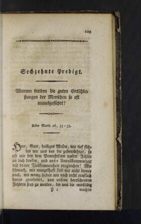 Sechszehnte Predigt.