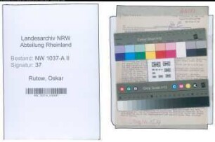 Entnazifizierung Oskar Rutow , geb. 00.00.0000 (Regierungsinspektor)