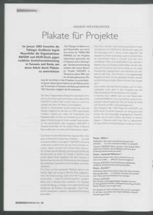 Plakate für Projekte