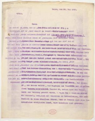 Brief an Jan Brandts Buys : 26.05.1923