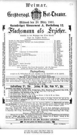Flachsmann als Erzieher