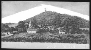 Collmberg. Blick zum Collmberg - Fliegender Mann