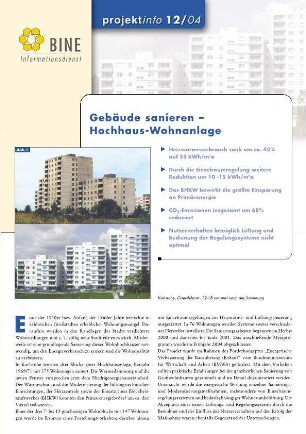 Gebäude sanieren - Hochhaus-Wohnanlage.