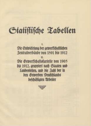 [II.] Statistische Tabellen
