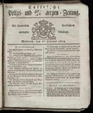 Nr. 10, Mittwoch den 2ten Februar. 1814